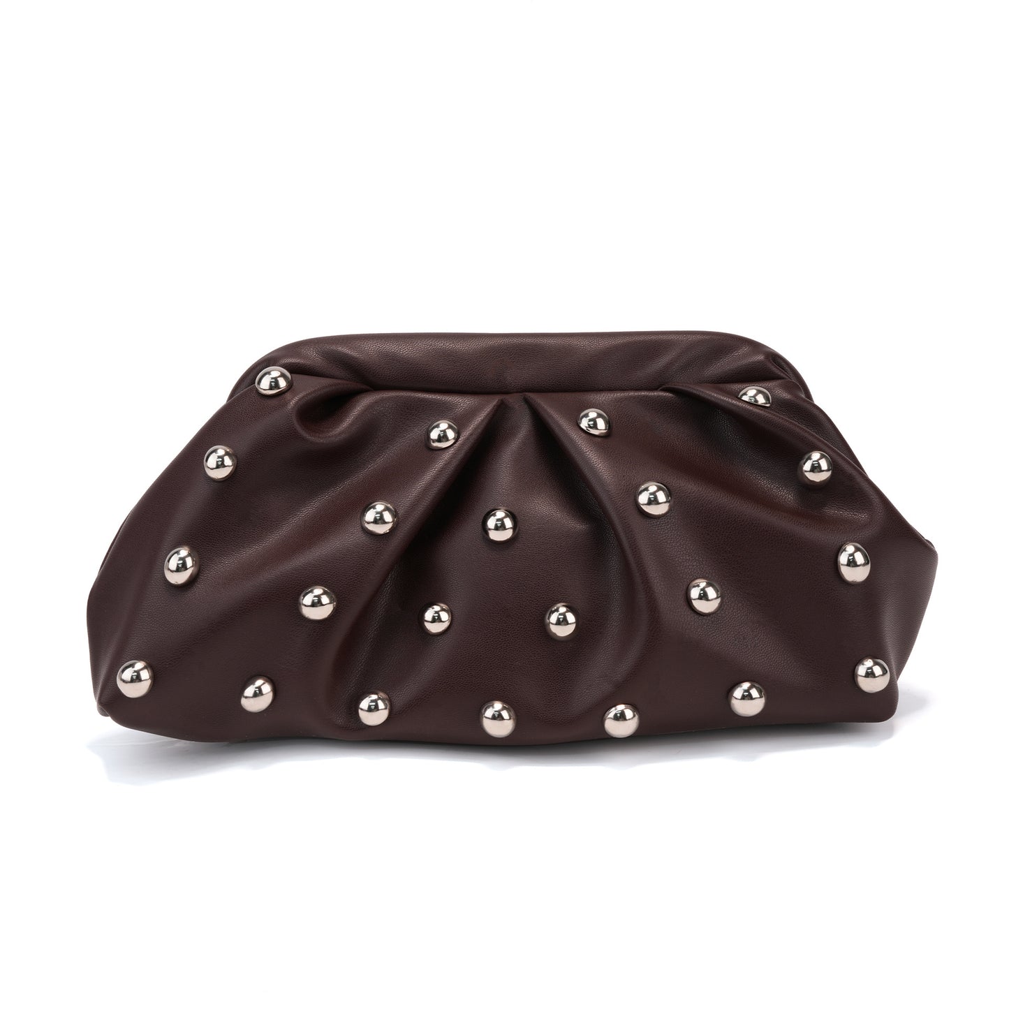 Sac clutch cloud à clous vert forêt — Nuage Rebelle | La Touche